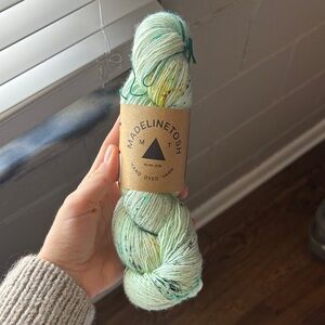 Madeline Tosh Hand Dyed Yarn in Mint Green